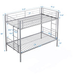 METAL BUNK BED SILVER W311121106-djyc