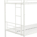 METAL Bunk Bed with trundle WHITE W311P145359-djyc