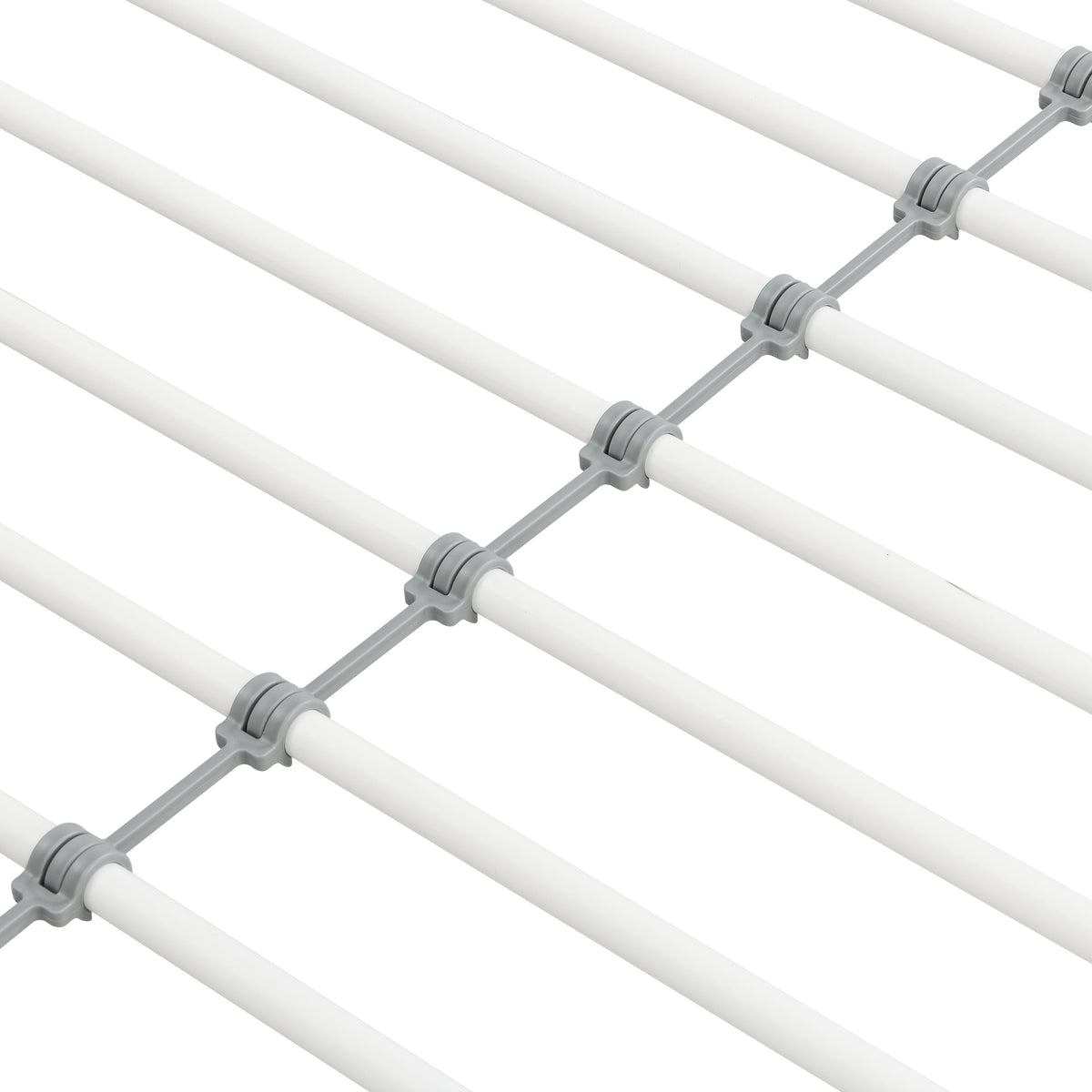 METAL Bunk Bed with trundle WHITE W311P145359-djyc