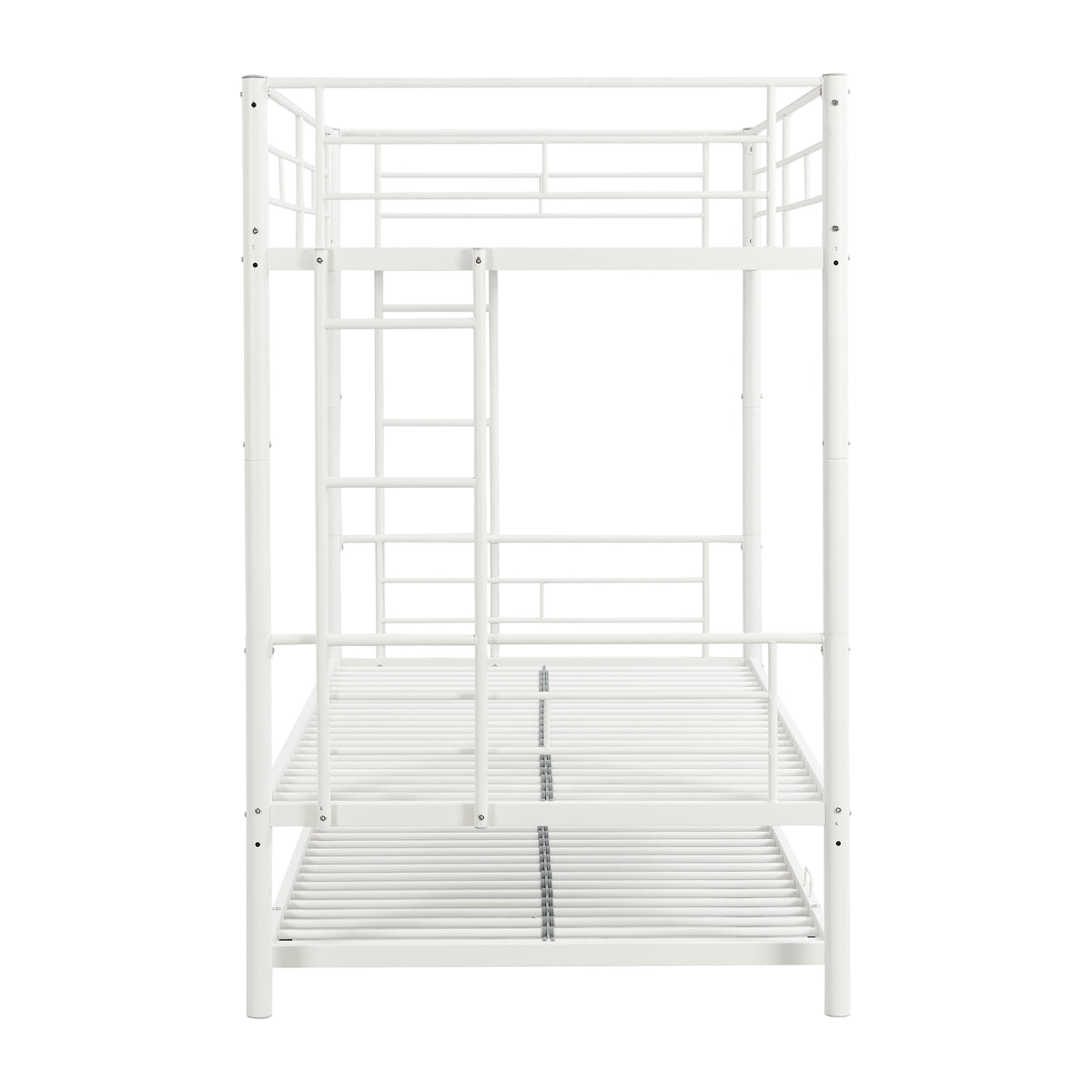 METAL Bunk Bed with trundle WHITE W311P145359-djyc