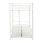 METAL Bunk Bed with trundle WHITE W311P145359-djyc