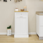 One Drawers and One-Compartment Tilt-Out Trash Cabinet Kitchen Trash Cabinet-White W1120127324-djyc