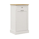 One Drawers and One-Compartment Tilt-Out Trash Cabinet Kitchen Trash Cabinet-White W1120127324-djyc
