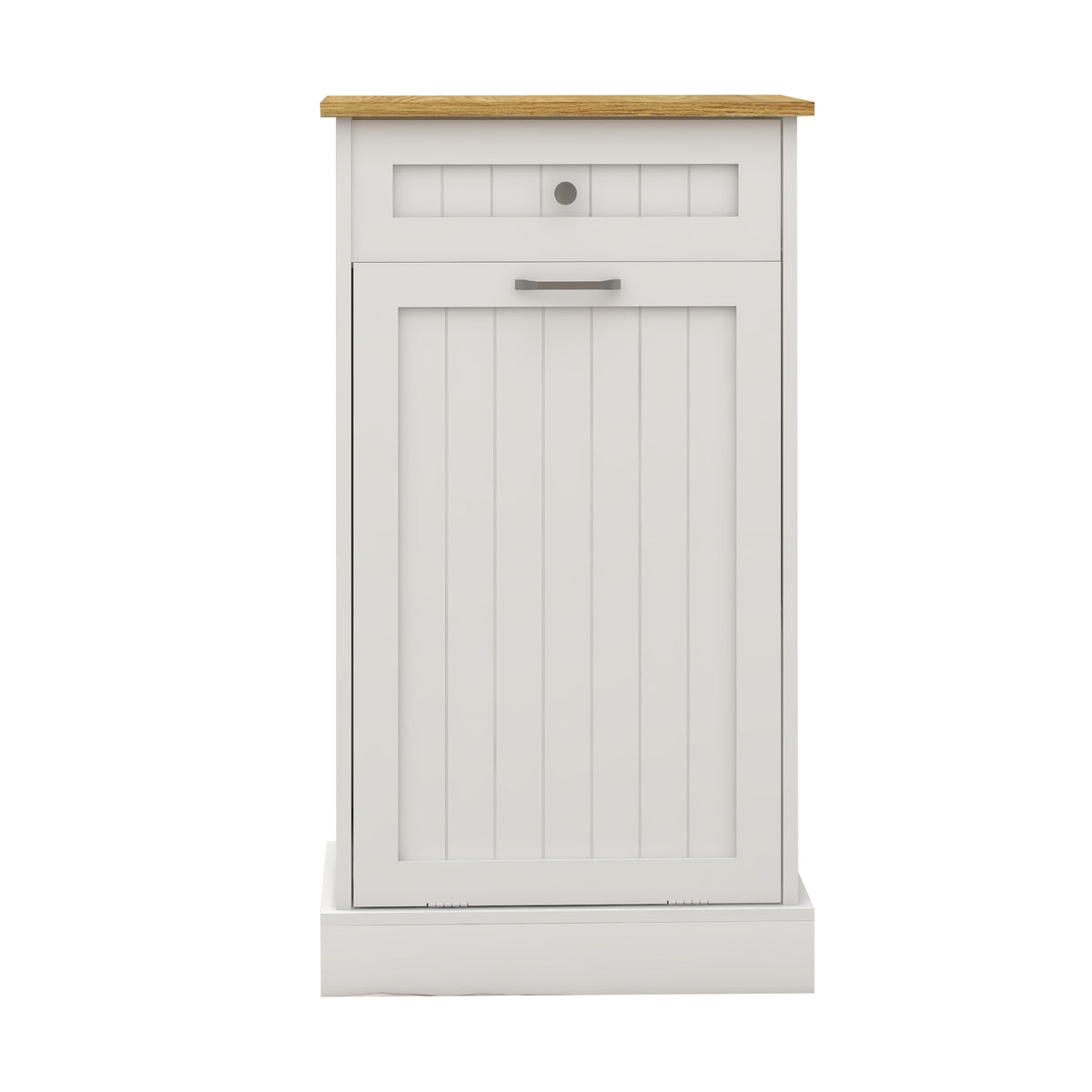 One Drawers and One-Compartment Tilt-Out Trash Cabinet Kitchen Trash Cabinet-White W1120127324-djyc