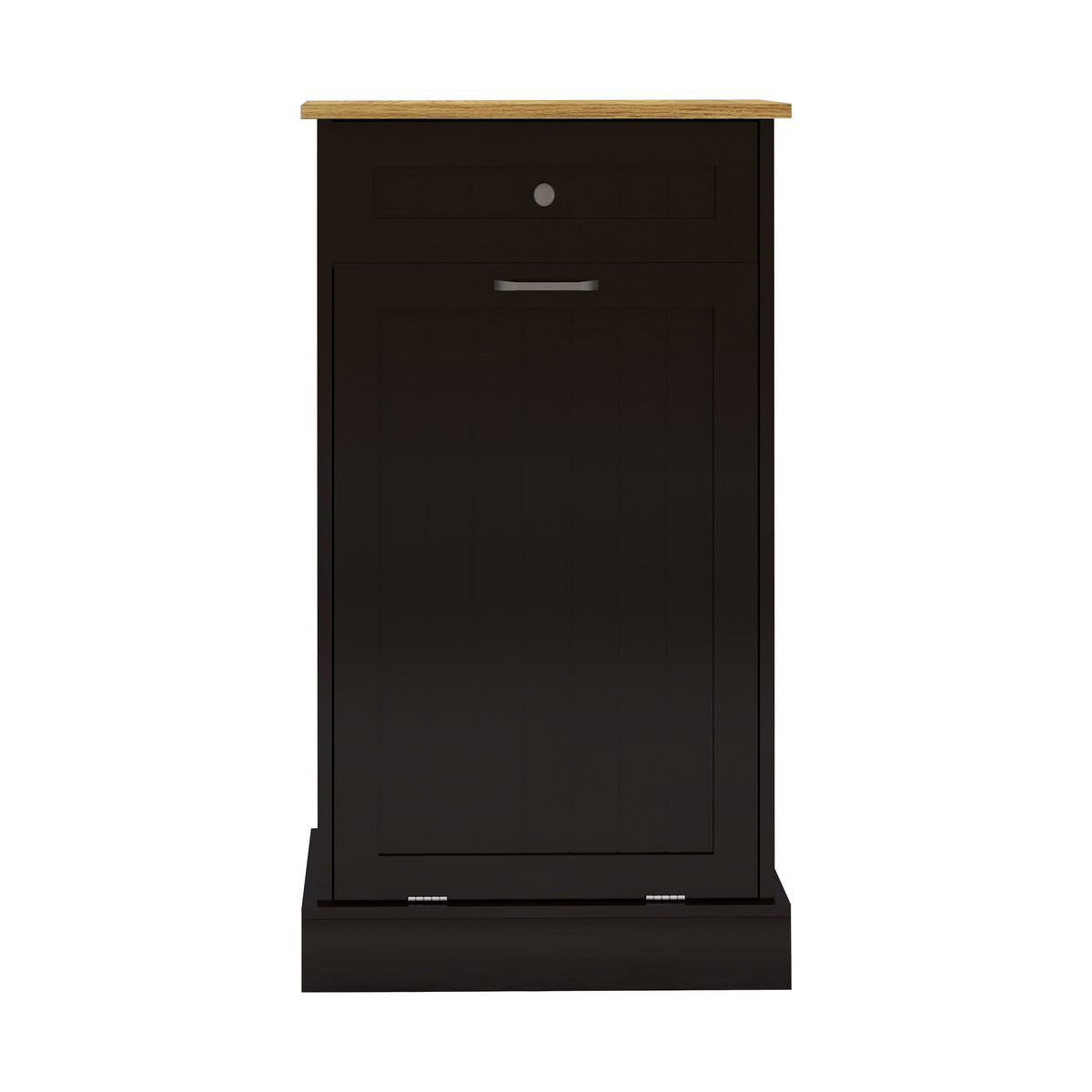 One Drawers and One-Compartment Tilt-Out Trash Cabinet Kitchen Trash Cabinet-Black W1120127325-djyc