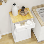 One Drawers and One-Compartment Tilt-Out Trash Cabinet Kitchen Trash Cabinet-White W1120127324-djyc