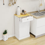 One Drawers and One-Compartment Tilt-Out Trash Cabinet Kitchen Trash Cabinet-White W1120127324-djyc