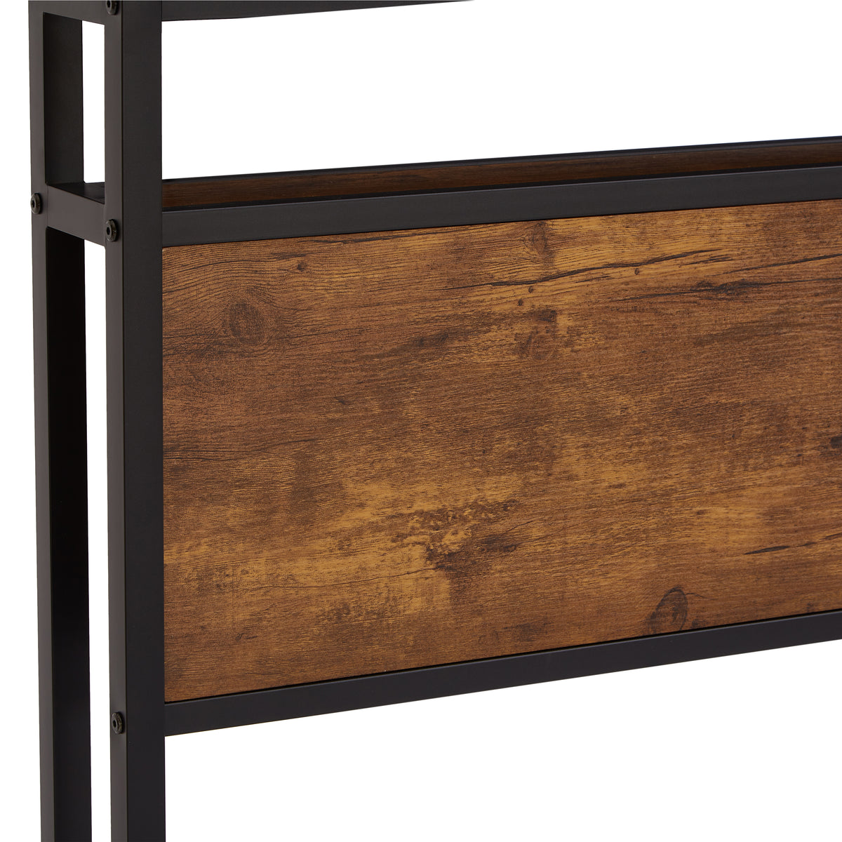 Queen Size Metal Platform Bed Frame with Wooden Headboard and Footboard with USB,Charging Station,2 Drawers,LED Lights, No Box Spring Needed, Easy Assemble W311S00046-djyc