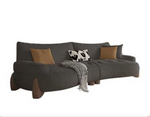 Versatile Sofa: Beige, Dark Yellow, Gray, Green - Light Pine & Oak Wood Options hatx-1023