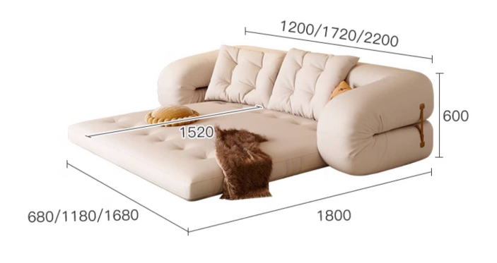 Stylish Cotton Beige Figure Sofa – Perfect Blend of Comfort and Elegance fbby-1402