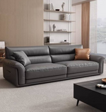 Contemporary Multi-Color Sofa with Leather and Pine Wood Accents hzh-1370