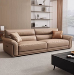 Contemporary Multi-Color Sofa with Leather and Pine Wood Accents hzh-1370