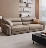 Contemporary Multi-Color Sofa with Leather and Pine Wood Accents hzh-1370