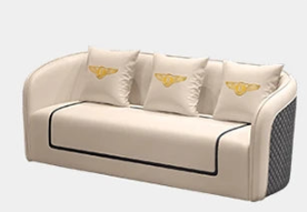 Modern Solid Wood Sofa with Luxurious Synthetic Leather Upholstery for Elegant Living Rooms hyq-4417