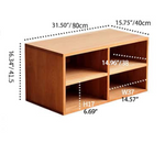 Elegant Cherry Wood Cabinet with Plywood and Glass Accents - Stylish Storage Solution hldmz-729