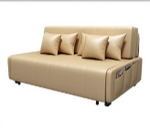 Stylish Multi-Function Sofa Bed - Yellow, Black, Gray, Brown Wood - Comfortable PU Leather fxgz-275