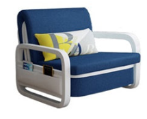 Versatile Solid Wood Sofa - Dark Blue, Pink, Light Gray, Khaki, Beige, Orange - Durable Cotton-Linen Upholstery fnm-947