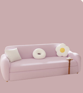 Luxurious Multi-Color Sofa - Perfect Blend of White, Beige, Violet, Light Blue, Green, Gray, and Brown with Oak Wood Coir Down fxl-963