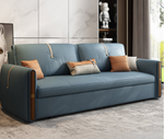 Modern Multicolor Sofa with Solid Wood Frame and Leathaire Cotton Blend Upholstery hyt-1237