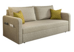 Modern Solid Wood Sofa in Dark Gray, Pink, Blue, and Light Khaki with Cotton-Linen Upholstery hyt-1239