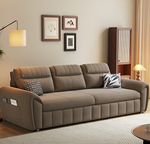 Stylish Sofa Collection: Beige & Light Gray with Dark Brown, Orange, Green, Blue Options in Cotton, Faux Leather, Latex & Coir hyt-1433