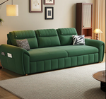 Stylish Sofa Collection: Beige & Light Gray with Dark Brown, Orange, Green, Blue Options in Cotton, Faux Leather, Latex & Coir hyt-1433