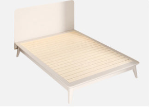 Elegant Light Brown Bed Frame in Natural Ash Wood Finish fjjj-1659