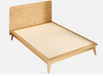Elegant Light Brown Bed Frame in Natural Ash Wood Finish fjjj-1659