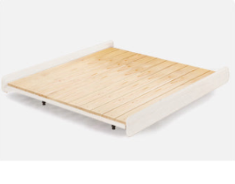 Stylish White and Brown Ash Wood Bed for Modern Bedrooms fjjj-1658