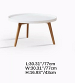 Modern White and Oak Tea Table - Sleek Particle Board Design yw-180