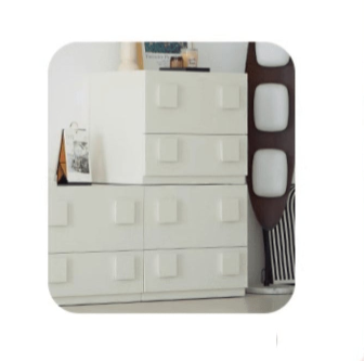 Sleek Black Particle Board Cabinet - Modern Design Storage Solution yw-167