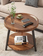 Chic Modern Tea Table: Elegant Brown, Black, and White Multi-Tone for Contemporary Living fxjc-923