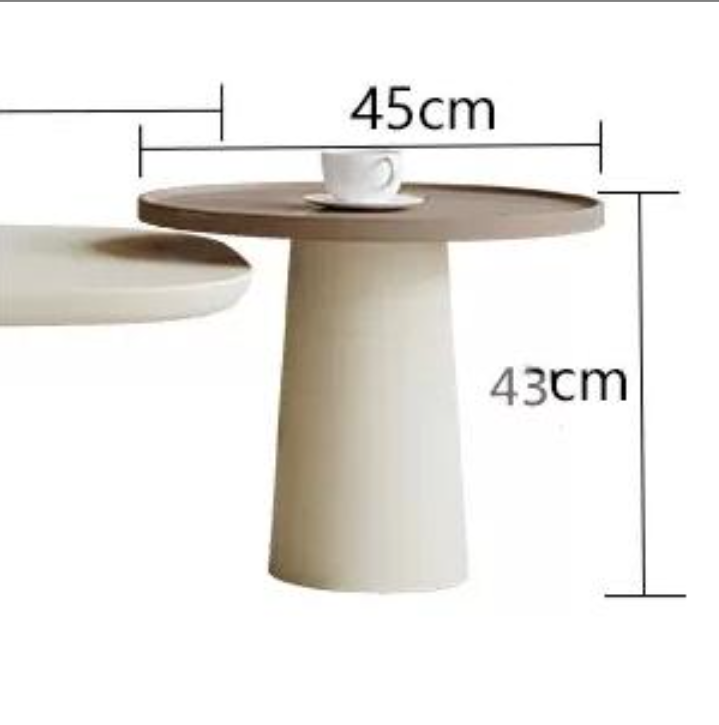 Stylish Khaki Dark Brown Pine Wood Tea Table – Elegant Living Room Accent hjl-1234