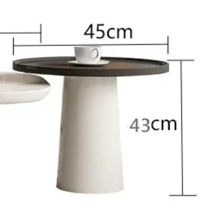 Modern White & Black Pine Wood Tea Table - Stylish & Elegant Design for Your Living Room hjl-1232