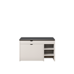 31.49 inches white shoe stool, soft cushion, soft and comfortable cushion, can be placed in the door, bedroom and other scenes W1278P185557-djyc