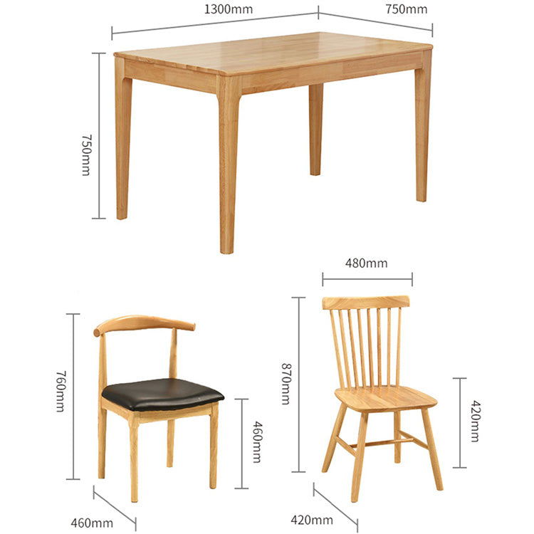 Stylish Natural Brown Rubber Wood Table - Perfect for Modern Interiors hglna-1464