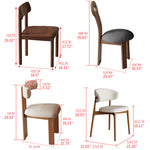 Sleek Brown Light Sintered Stone Dining Table with Elegant Ash Wood Finish fnl-276