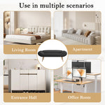 Versatile Black 57-Inch Sofa Stool with PVC Fabric: Perfect for Bedside or Porch Addition W1278122704-djyc