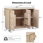 K&K 51.2"W Ash Veneer (Not Cheap Paper) Solid Wood Handwoven Kitchen Island with Drop Leaf, Coastal Kitchen Island on Wheels with Internal Storage Rack, Rolling Kitchen Cart, Nature Wood N707P207916Y-djyc