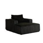 62.5-Inch Corduroy Sponge Sofa Lounge Chair,No Assembly Required,Fluffy Modern Sleeper Chair for Indoor Living Room Bedroom W834P206042-djyc