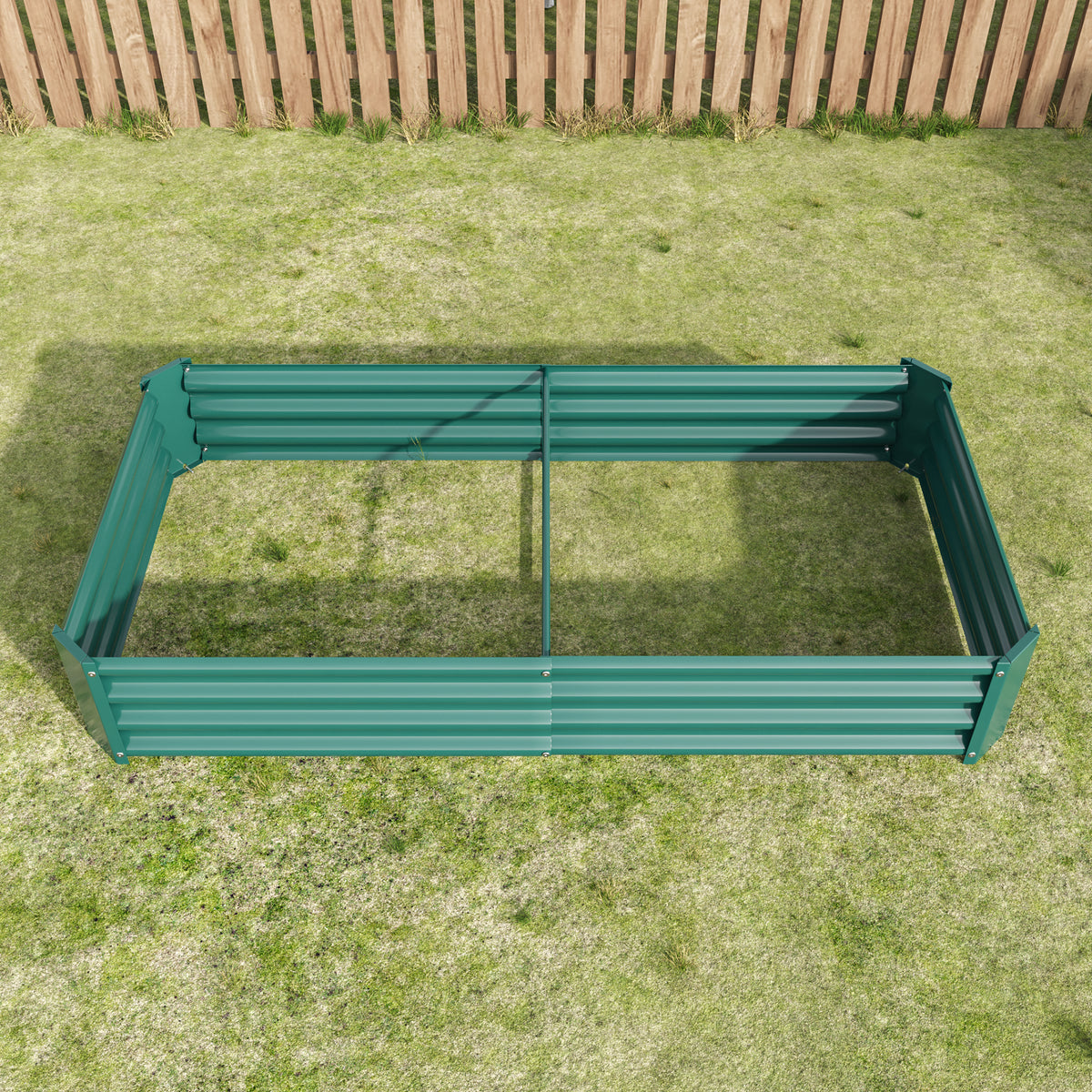 Raised Garden Bed Outdoor, 6×3×1ft , Metal RaisedRectangle Planter Beds for Plants, Vegetables, and Flowers - Green W84091003-djyc