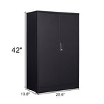 Metal Storage Cabinet with Locking Doors and Adjustable Shelf, Folding Filing Storage Cabinet , Folding Storage Locker Cabinet for Home Office,School,Garage, Black W124747827-djyc