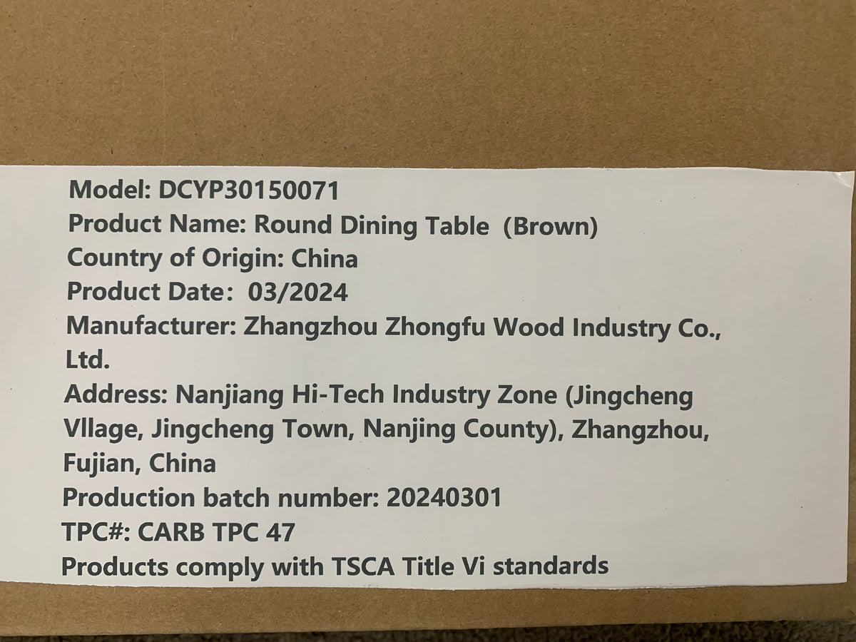 31.5 Inch Round Dining Table, Small Circle Kitchen Table with Metal Black Legs for 2-4 people,Modern Dining Room Table, Brown (only table) W808P176713-djyc