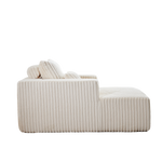 62.5-Inch Corduroy Sponge Sofa Lounge Chair,No Assembly Required,Fluffy Modern Sleeper Chair for Indoor Living Room Bedroom W834P206038-djyc