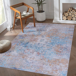 MAVAL Yellow Washable Rug 9x12 Area Rug (Yellow, 9'x12')-B189P189037