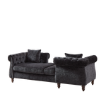 81-inch Chenille Face-to-face Chaise Lounge with Two Pillows,Nailhead trim,Button Tufted Design and Rolled Arms for Lounge, Living room and Office W834S00319-djyc