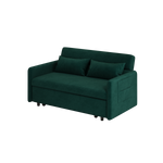Sofa Pull Out Bed Included Two Pillows 54" Green Velvet Sofa for Small Spaces W1278125092-djyc