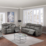 Contemporary Style 2pc Living Room Set 1x Sofa 1x Loveseat Cushion Back Horizontal And Vertical Tufting Slate Blue Primary Living Room Furniture-B011S02414