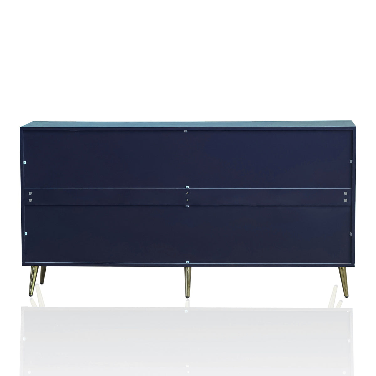 Modern Lacquered 4 Door Wooden Cabinet Sideboard Buffet Server Cabinet Storage Cabinet, for Living Room, Entryway, Hallway, Office, Kitchen and Dining Room, Navy Blue W1435P191610-djyc