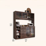 Modern Glass Display Cabinet with Storage for Kitchen and Dining Room hlxl-4401